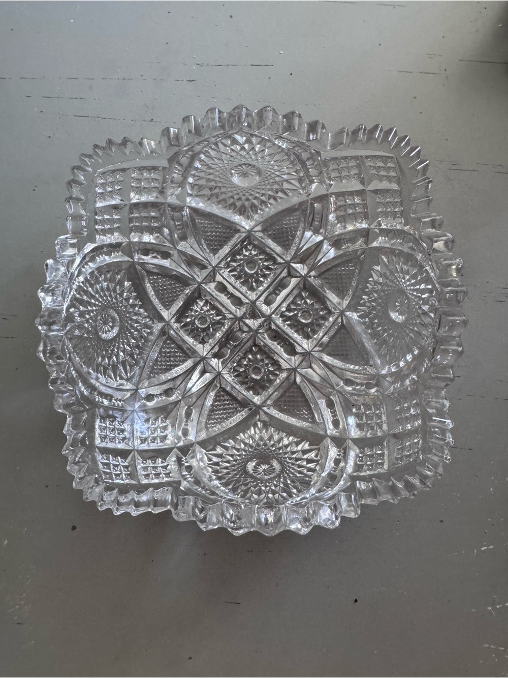 Clear Cut Glass Decorative Bowl - Home Other